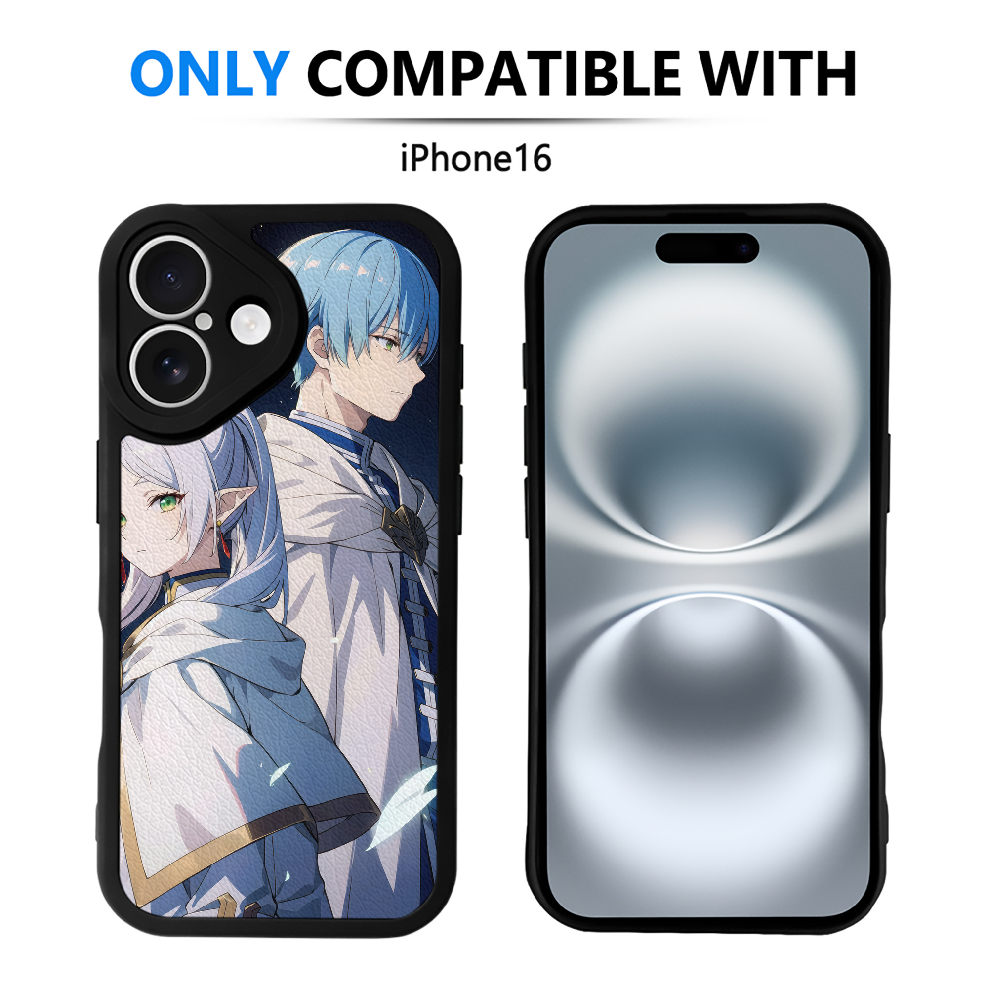 （画像用） 葬送のフリーレン Frieren 【iPhone 16シリーズ対応】シリコンスマホケース（レザー調） 材質：シリコン
